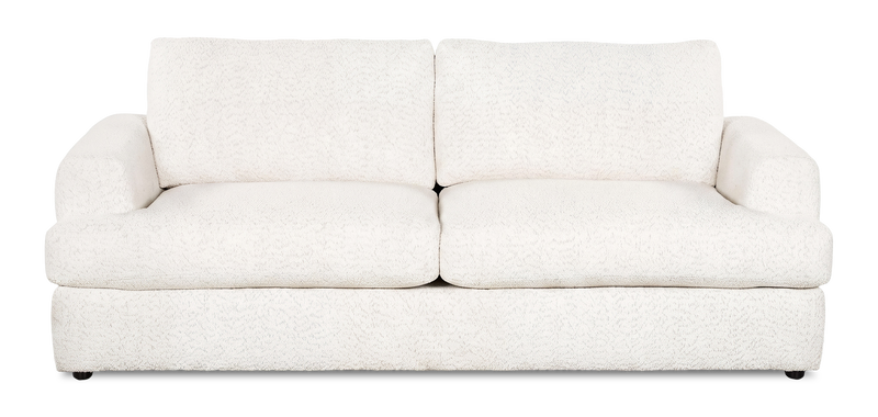 Made in Canada Customizable Sofa Lab Curve 88\" Fabric Sofa Bed - Teddy Snow