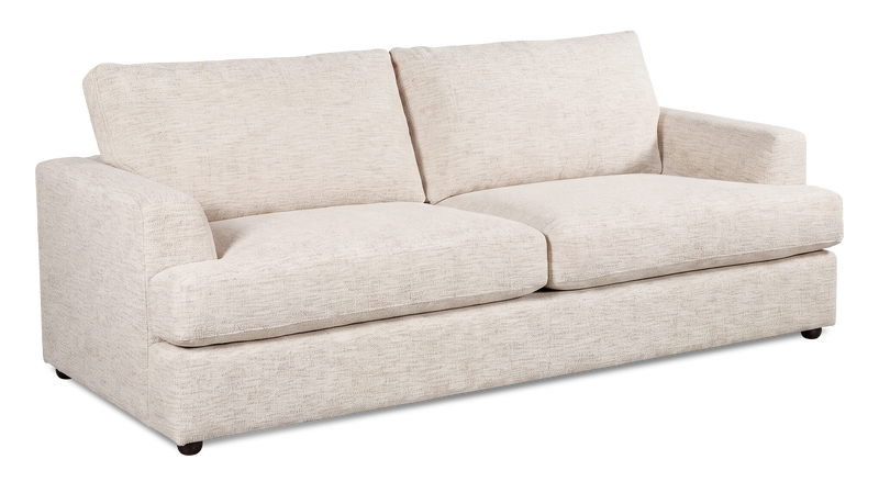 Made in Canada Customizable Sofa Lab Curve 38\" Fabric Sofa Bed - Chenille White