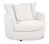 Made in Canada Sofa Lab Customizable Cuddler 48\" Fabric Accent Chair – Teddy Snow