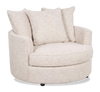 Made in Canada Sofa Lab Customizable Cuddler 48" Fabric Accent Chair – Chenille White  | Fauteuil d’appoint enveloppant personnalisable Plush Cuddler de Sofa Lab de 48 po fabriqué au Canada en tissu - Chenille White