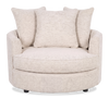 Made in Canada Sofa Lab Customizable Cuddler 48" Fabric Accent Chair – Chenille White  | Fauteuil d’appoint enveloppant personnalisable Plush Cuddler de Sofa Lab de 48 po fabriqué au Canada en tissu - Chenille White