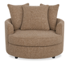 Made in Canada Sofa Lab Customizable Cuddler 48" Fabric Accent Chair – Chenille Praline  | Fauteuil d’appoint enveloppant personnalisable Plush Cuddler de Sofa Lab de 48 po fabriqué au Canada en tissu - Chenille Praline