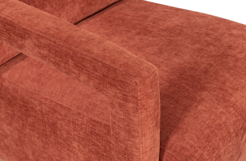 Demi 30\" Linen-Look Accent Chair – Orange