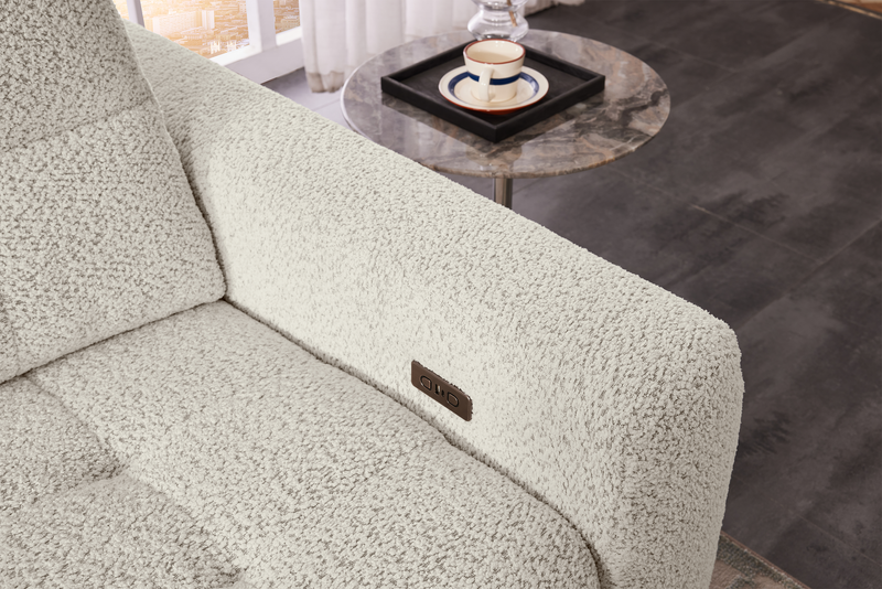 Scott Living Elevate Modular 7-Piece Left-Facing Chenille Fabric Power Reclining and Sliding Sectional - Taupe