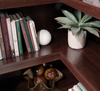 Elven 29.25” Corner Bookcase with 5 Open Shelves – Select Cherry | Bibliothèque en coin Elven de 29,25 po avec 5 tablettes ouvertes - cerisier raffiné