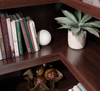 Elven 29.25” Corner Bookcase with 5 Open Shelves – Select Cherry | Bibliothèque en coin Elven de 29,25 po avec 5 tablettes ouvertes - cerisier raffiné