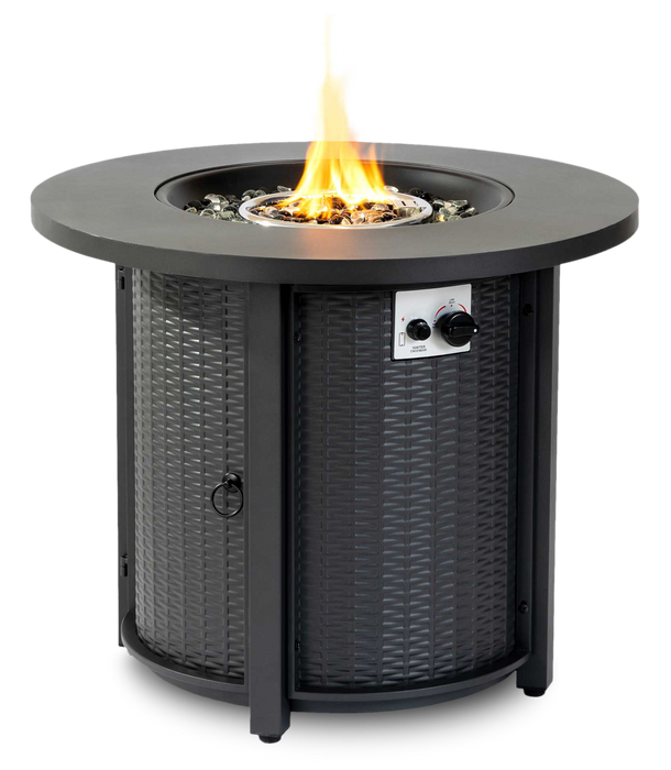 Ember Fire Pit Table, 30\"W, 40,000 BTU, Propane, Metal