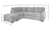 Emerie 3-Piece Left-Facing Chenille Sleeper Sectional with Storage Ottoman – Grey | Sofa-lit sectionnel de gauche Emerie 3 pièces en chenille avec pouf de rangement - gris
