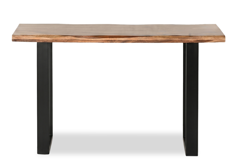 Fletcher 51” Contemporary Sofa Table with Iron Frame - Brownstone