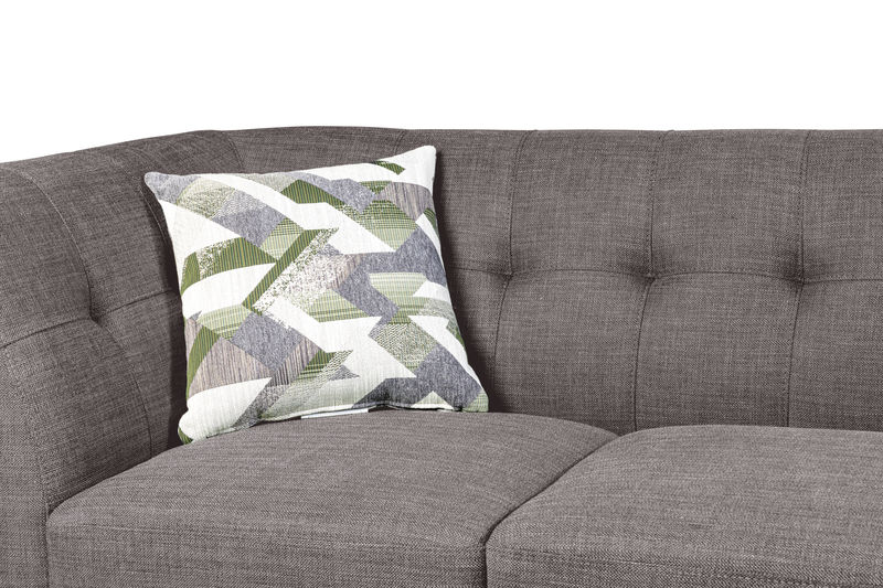 Kort & Co. Freeman 2-Piece Right-Facing Sectional with Wood Legs – Charcoal Grey