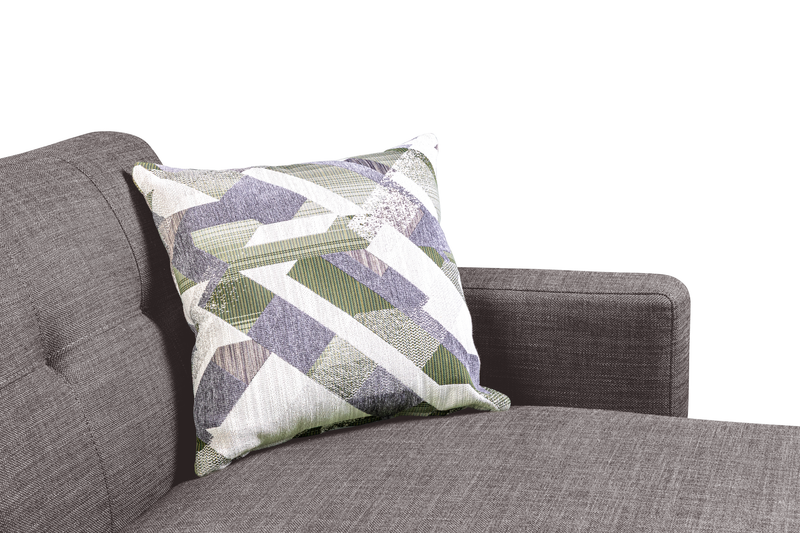 Kort & Co. Freeman 2-Piece Right-Facing Sectional with Wood Legs – Charcoal Grey