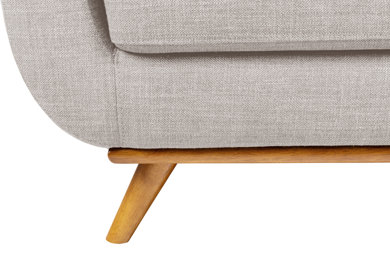 Kort & Co. Freeman 2-Piece Right-Facing Sectional with Wood Legs – Dove White