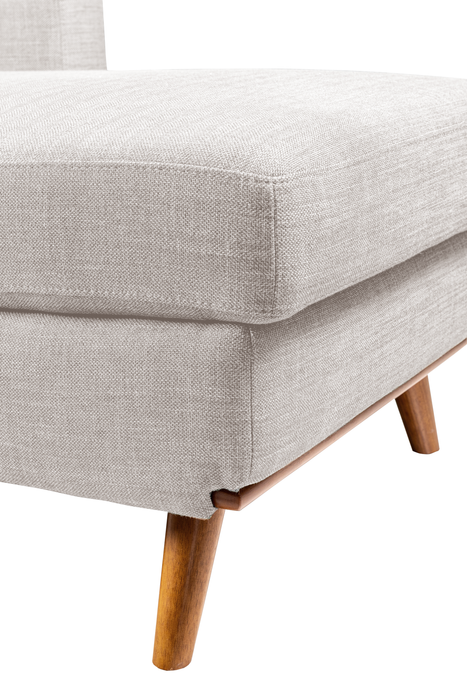 Kort & Co. Freeman 2-Piece Right-Facing Sectional with Wood Legs – Dove White