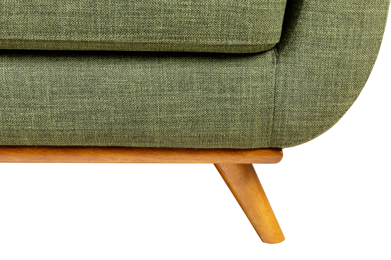 Kort & Co. Freeman 2-Piece Left-Facing Sectional with Wood Legs – Avocado Green
