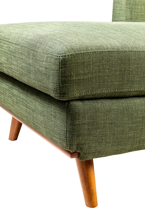 Kort & Co. Freeman 2-Piece Left-Facing Sectional with Wood Legs – Avocado Green