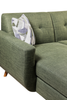 Kort & Co. Freeman 2-Piece Left-Facing Sectional with Wood Legs – Avocado Green | Sofa sectionnel gauche Freeman de Kort & Co. 2 pièces de po en tissu d’apparence lin avec pattes en bois - vert avocat