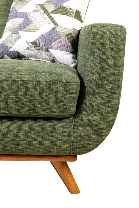 Kort & Co. Freeman 2-Piece Left-Facing Sectional with Wood Legs – Avocado Green