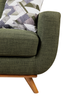 Kort & Co. Freeman 2-Piece Left-Facing Sectional with Wood Legs – Avocado Green | Sofa sectionnel gauche Freeman de Kort & Co. 2 pièces de po en tissu d’apparence lin avec pattes en bois - vert avocat