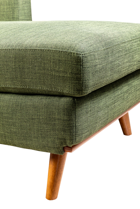 Kort & Co. Freeman 2-Piece Right-Facing Sectional with Wood Legs – Avocado Green