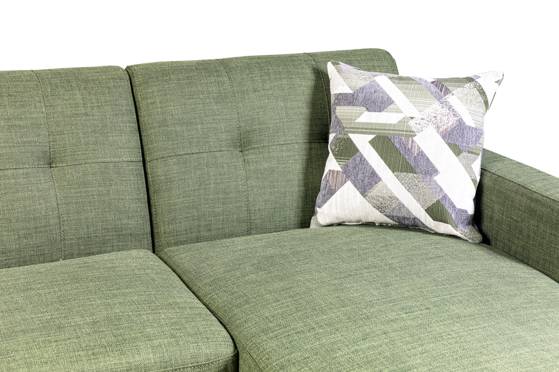 Kort & Co. Freeman 2-Piece Right-Facing Sectional with Wood Legs – Avocado Green