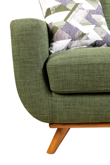 Kort & Co. Freeman 2-Piece Right-Facing Sectional with Wood Legs – Avocado Green