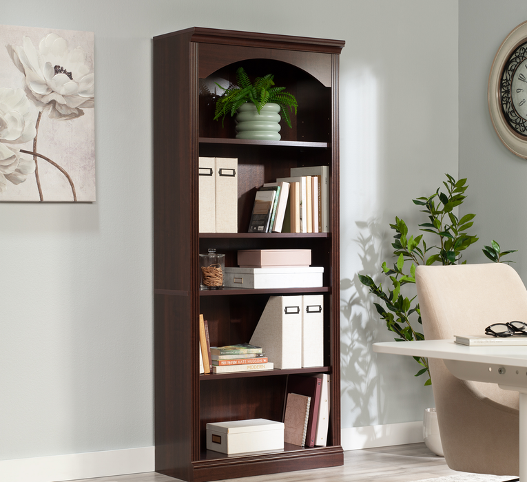 Halston 29.29” 5-Shelf Bookcase with Adjustable Shelves – Select Cherry 
