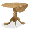 Hana 3pc Drop-Leaf Dining Set with Table & 2 Chairs, Pedestal Base, 40"W - Natural | Ensemble de salle à manger Hana 3 pièces avec table de 40 po (L) à abattant, base piédestal et 2 chaises - naturel