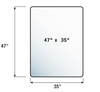 Rectangular PVC Hard Floor Mat – 35” x 47” - Clear | Carpette rectangulaire en PVC pour planchers durs - 35 po x 47 po - transparente
