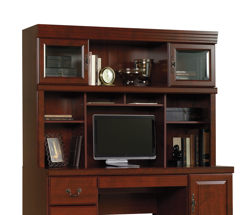 Heritage 59.25\" Office Desk with Hutch – Classic Cherry