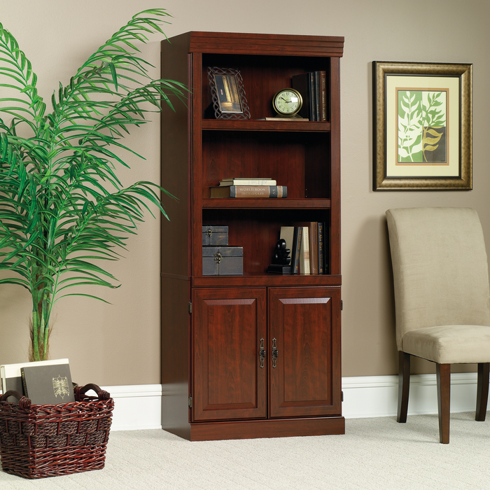 Heritage 29.8\" Bookcase with Doors – Classic Cherry
