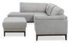 Horizon 2-Piece Left-Facing Fabric Sectional with Wood Base and Legs - Grey | Sofa sectionnel de gauche Horizon 2 pièces en tissu avec base et pattes en bois - gris