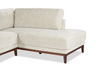 Horizon 2-Piece Right-Facing Fabric Sectional with Wood Base and Legs - Stone | Sofa sectionnel de droite Horizon 2 pièces en tissu avec base et pattes en bois - pierre