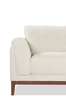 Horizon 2-Piece Right-Facing Fabric Sectional with Wood Base and Legs - Stone | Sofa sectionnel de droite Horizon 2 pièces en tissu avec base et pattes en bois - pierre