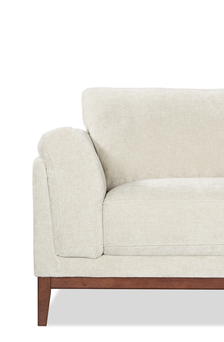 Horizon 2-Piece Right-Facing Fabric Sectional with Wood Base and Legs - Stone