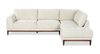 Horizon 2-Piece Right-Facing Fabric Sectional with Wood Base and Legs - Stone | Sofa sectionnel de droite Horizon 2 pièces en tissu avec base et pattes en bois - pierre