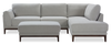 Horizon 44.09" Fabric Ottoman - Grey | Pouf Horizon de 44,09 po en tissu - gris