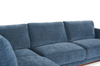 Horizon 2-Piece Left-Facing Fabric Sectional with Wood Base and Legs - Navy | Sofa sectionnel de gauche Horizon 2 pièces en tissu avec base et pattes en bois - bleu marine