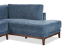 Horizon 2-Piece Right-Facing Fabric Sectional with Wood Base and Legs - Navy | Sofa sectionnel de droite Horizon 2 pièces en tissu avec base et pattes en bois - bleu marine
