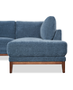 Horizon 2-Piece Right-Facing Fabric Sectional with Wood Base and Legs - Navy | Sofa sectionnel de droite Horizon 2 pièces en tissu avec base et pattes en bois - bleu marine