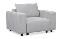 Infinity Modular Chenille Fabric Accent Chair – Light Grey