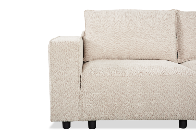 Infinity Modular 4-Piece Chenille Fabric Sofa Sectional – Taupe