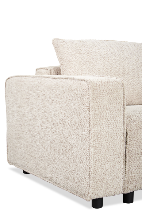 Infinity Modular 5-Piece Chenille Fabric Sofa Sectional – Taupe