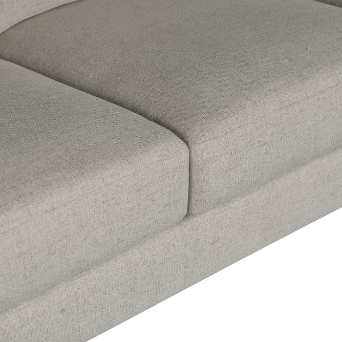 Iverly 84” Linen-Look Fabric Sofa with Removable Back Cushions – Sand