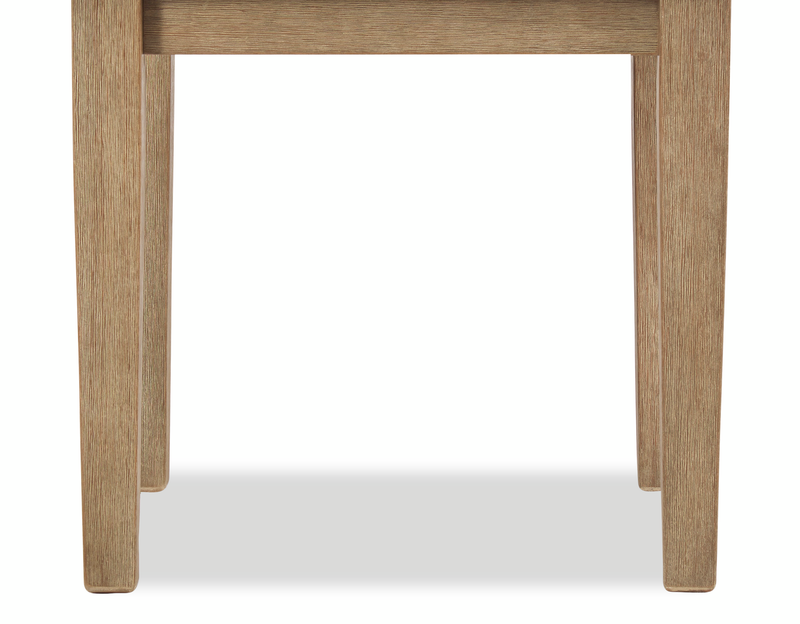 Juno Outdoor Patio End Table - Eucalyptus Wood, UV & Weather Resistant - Natural