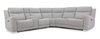 Kacey 6-Piece Chenille Fabric Power Reclining Sectional with USB Port - Grey