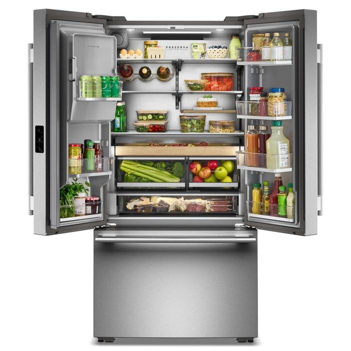 KitchenAid 36.6\" 23.9 Cu. Ft. Counter Depth French Door Refrigerator - Stainless Steel - KRFC736SPS