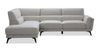 Kyrie 2-Piece Left-Facing Linen-Look Fabric Sectional - Taupe | Sofa sectionnel de gauche Kyrie 2 pièces de po en tissu d'apparence lin - taupe