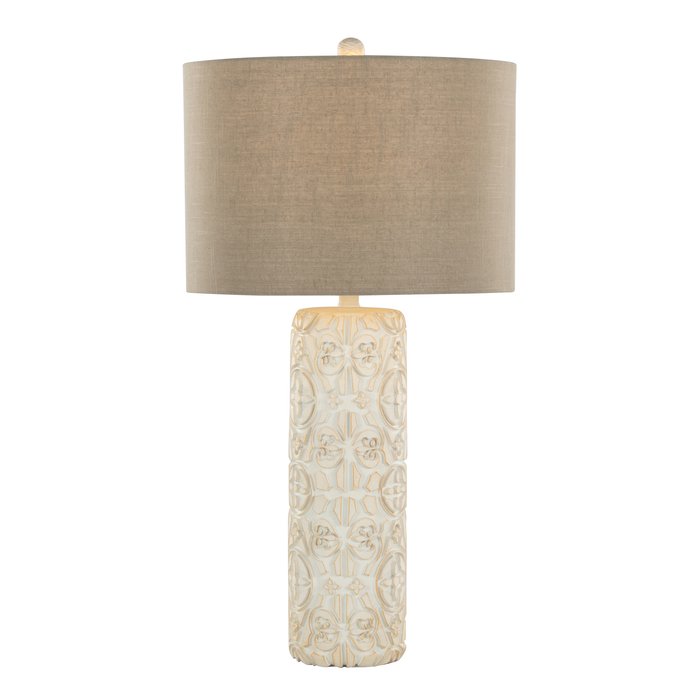 Lacey 16\" 2-Piece Table Lamp Set with Beige Linen-Look Shade – Brown