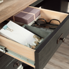 Lance 58.66" L-Shaped Office Desk with 2 Drawers – Raven Oak | Bureau en forme de L Lance de 58,66 po à 2 tiroirs - chêne corbeau