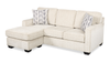 Made in Canada Lennox Chenille Fabric Reversible Sectional with Reversible Cushions - Taupe | Sofa sectionnel réversible Lennox fabriqué au Canada en tissu de chenille avec coussins réversibles - taupe
